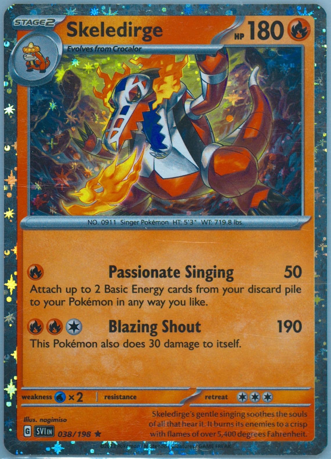 Skeledirge Fall 2023 Collector Chest-UK (038) 2023 Pokemon Svi EN-Scarlet & Violet