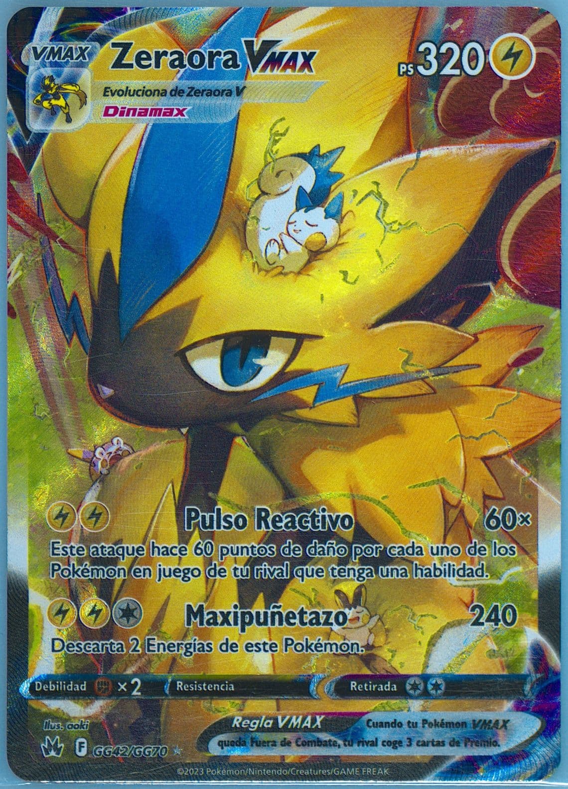 Full Art/Zeraora Vmax Spanish (GG42) 2023 Pokemon Sword and Shield Crown Zenith