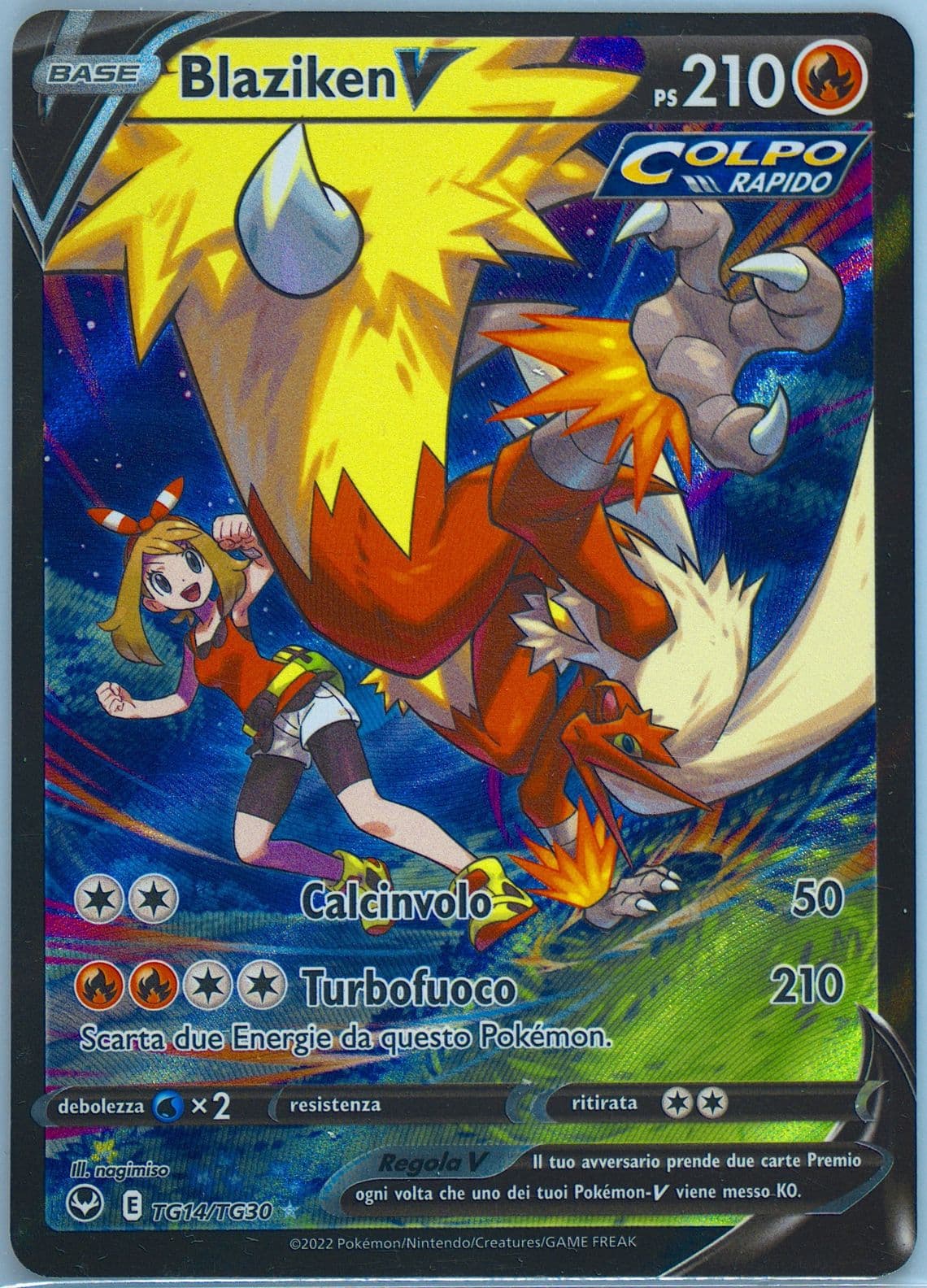 Full Art/Blaziken V Italian (TG14) 2022 Pokemon Sword & Shield Silver Tempest
