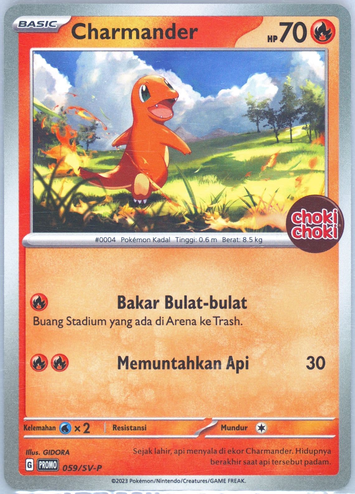 Charmander Choki Choki Chococashew Surprise Pokemon Promotion (059) 2024 Pokemon Indonesian SV-P Promo