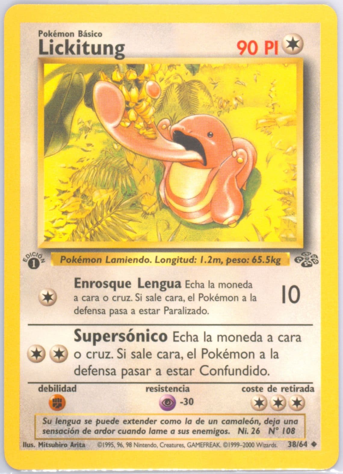 Lickitung 1st Edition (38) 2000 Pokemon Spanish Jungle