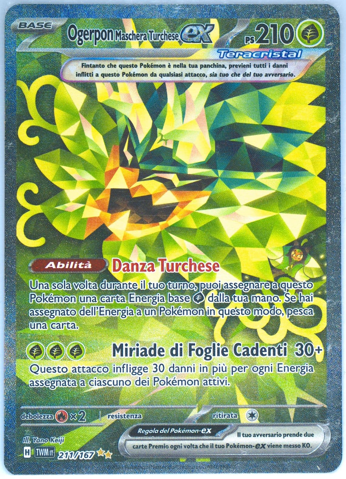 Teal Mask Ogerpon EX Special Illustration Rare (211) 2024 Pokemon Italian Twm It-Twilight Masquerade