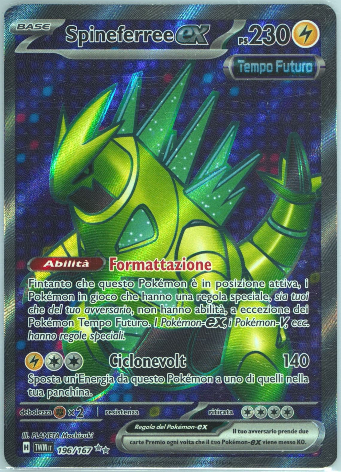 Iron Thorns EX Ultra Rare (196) 2024 Pokemon Italian Twm It-Twilight Masquerade