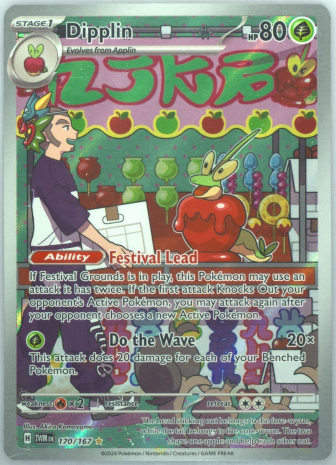 Dipplin Illustration Rare (170) 2024 Pokemon Italian Twm It-Twilight Masquerade