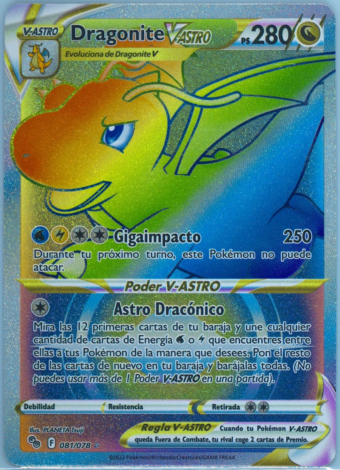 Full Art/Dragonite Vastro Spanish-Secret (081) 2022 Pokemon Go