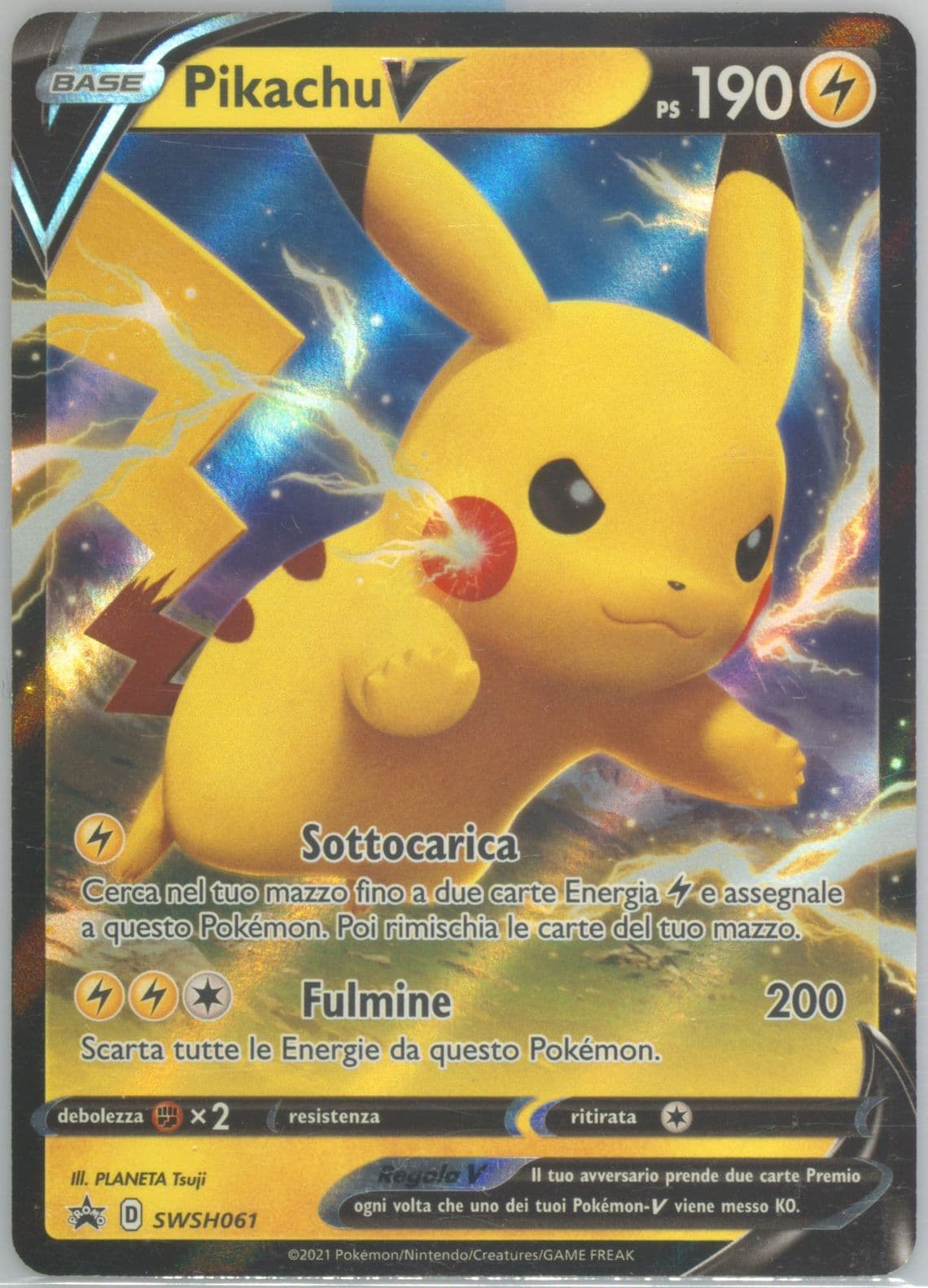 Pikachu V Pikachu V-Italian (061) 2021 Pokemon Swsh Black Star Promo
