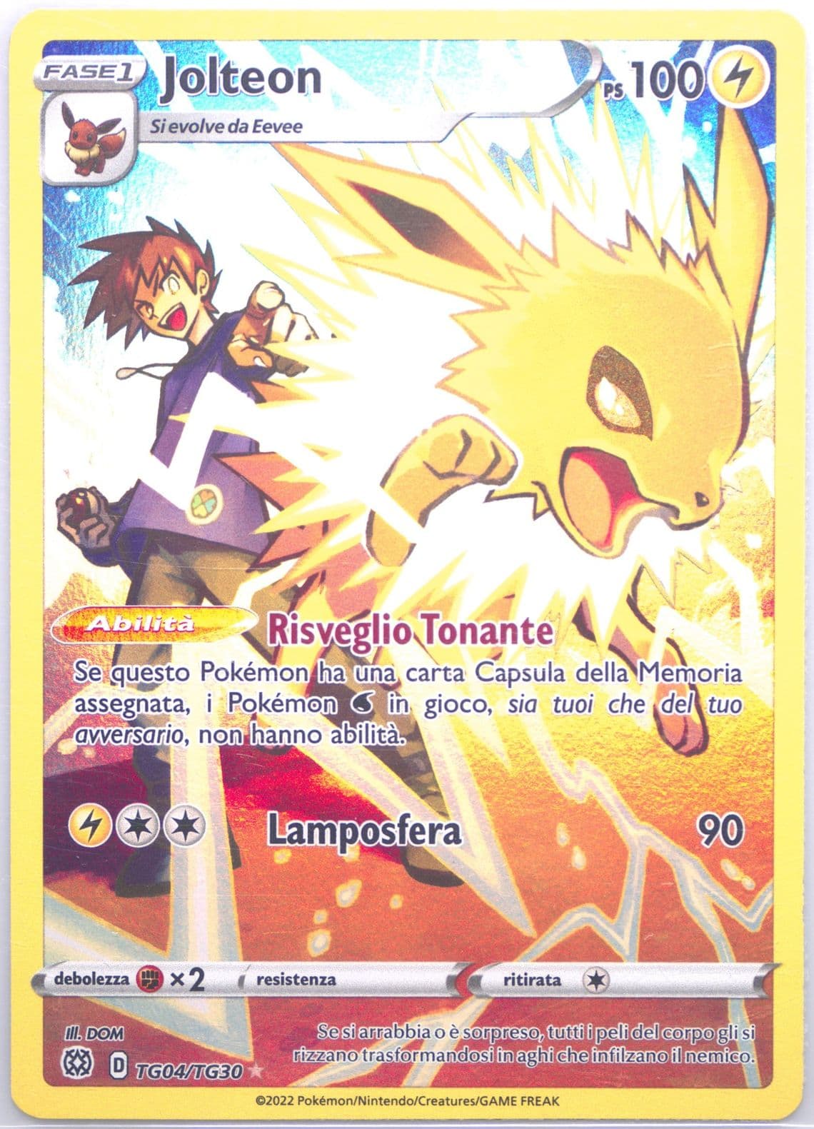Full Art/Jolteon Italian (TG04) 2022 Pokemon Sword & Shield Brilliant Stars