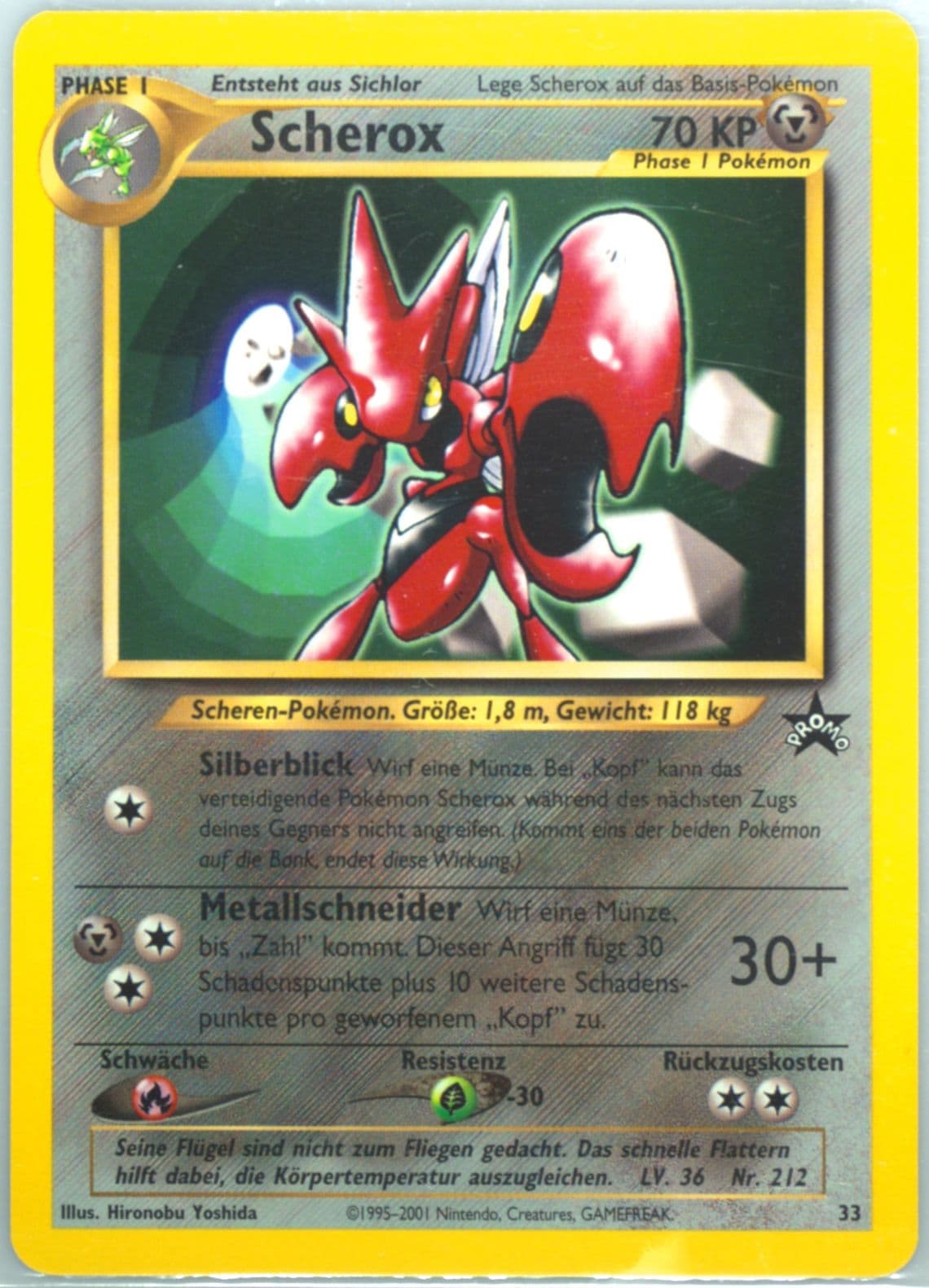 Scherox Pokemon League-German (33) 2001 Pokemon Promo Black Star