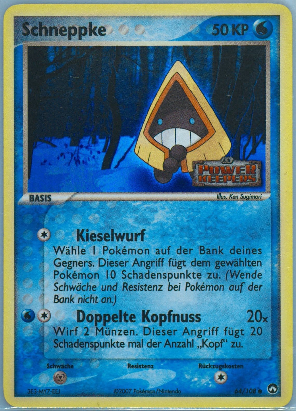 Schneppke-Reverse Foil German (64) 2007 Pokemon EX Power Keepers