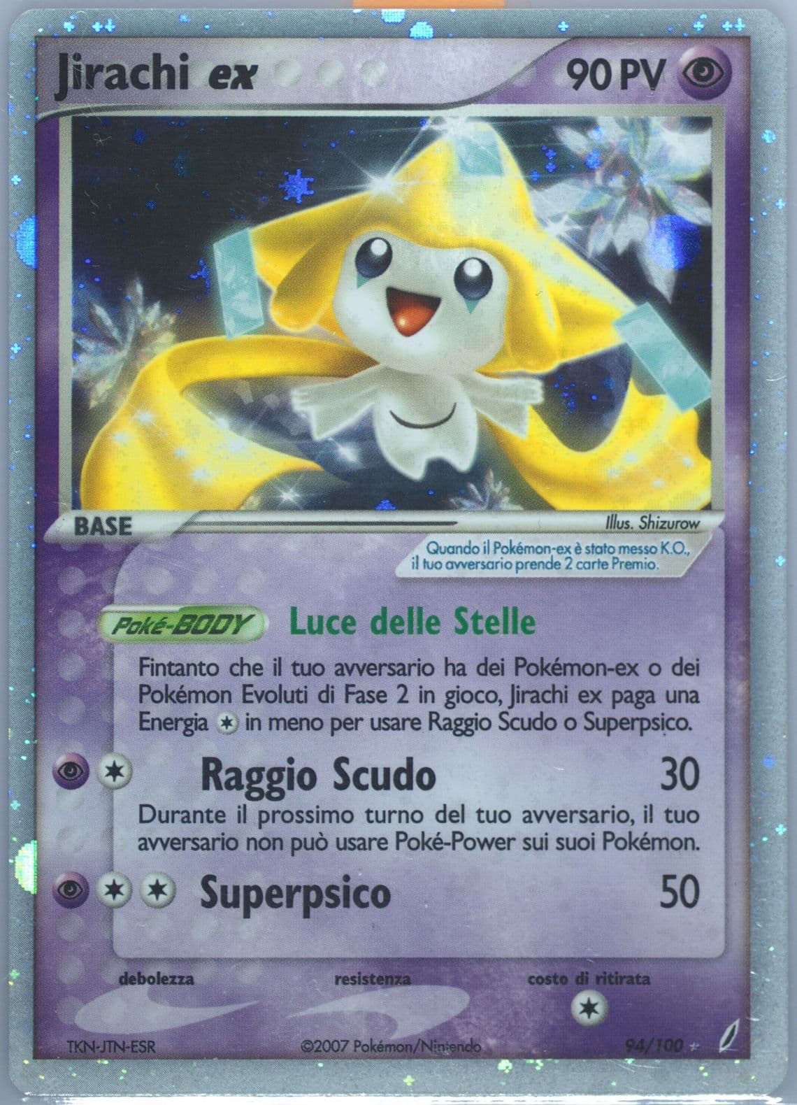 Jirachi EX-Holo (94) 2007 Pokemon Italian EX Crystal Guardians