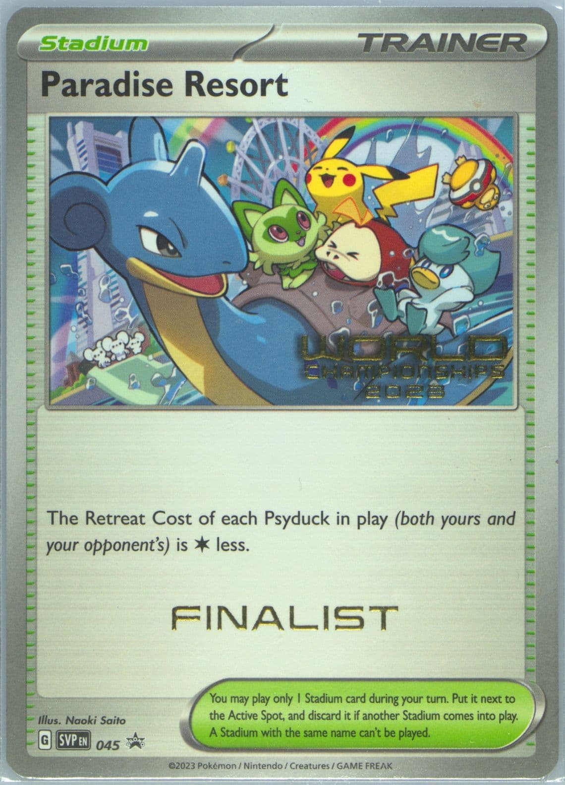 Paradise Resort World Championships 2023-Finalist (045) 2023 Pokemon Svp EN-SV Black Star Promo