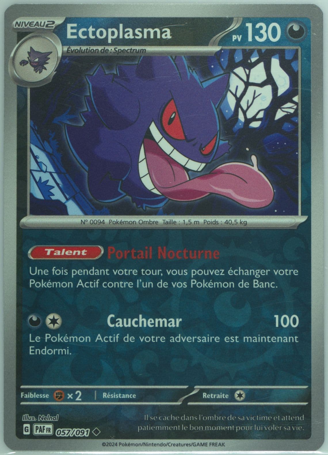 Gengar Reverse Holo (057) 2024 Pokemon French Paf FR-Paldean Fates