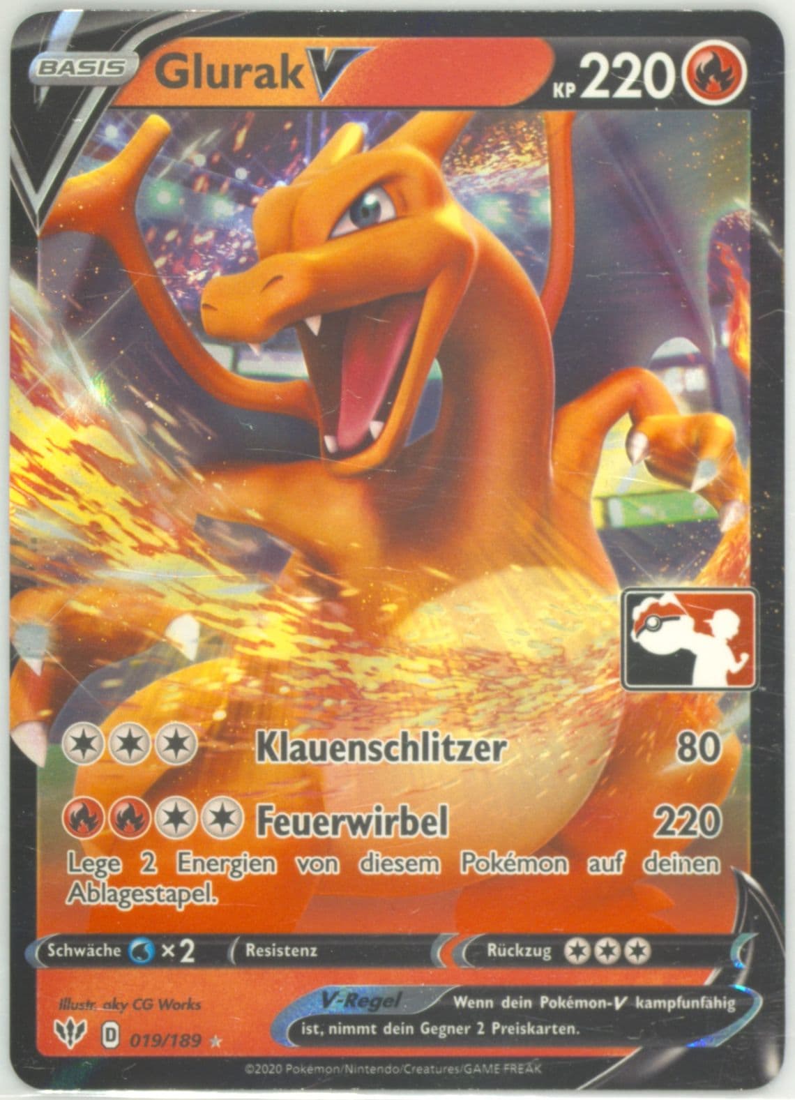 Glurak V German (019) 2022 Pokemon Play! Pokemon Prize Pack: Series 1