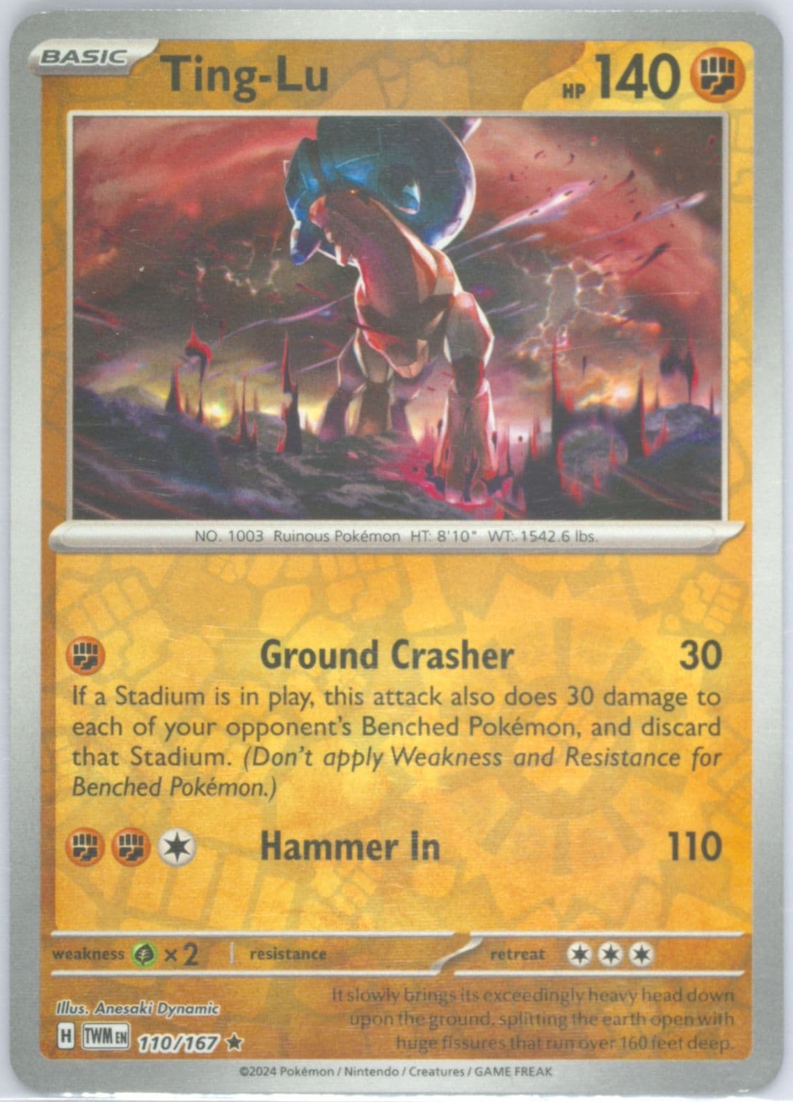 Ting-LU Reverse Holo (110) 2024 Pokemon Twm EN-Twilight Masquerade