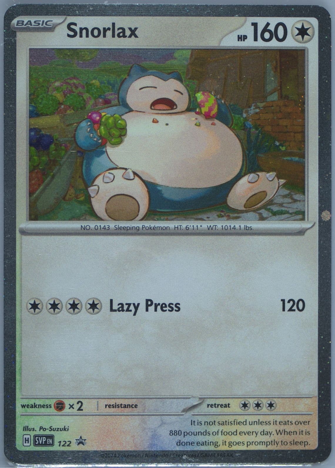 Snorlax Twilight Masquerade Three Pack Blister (122) 2024 Pokemon Svp EN-SV Black Star Promo