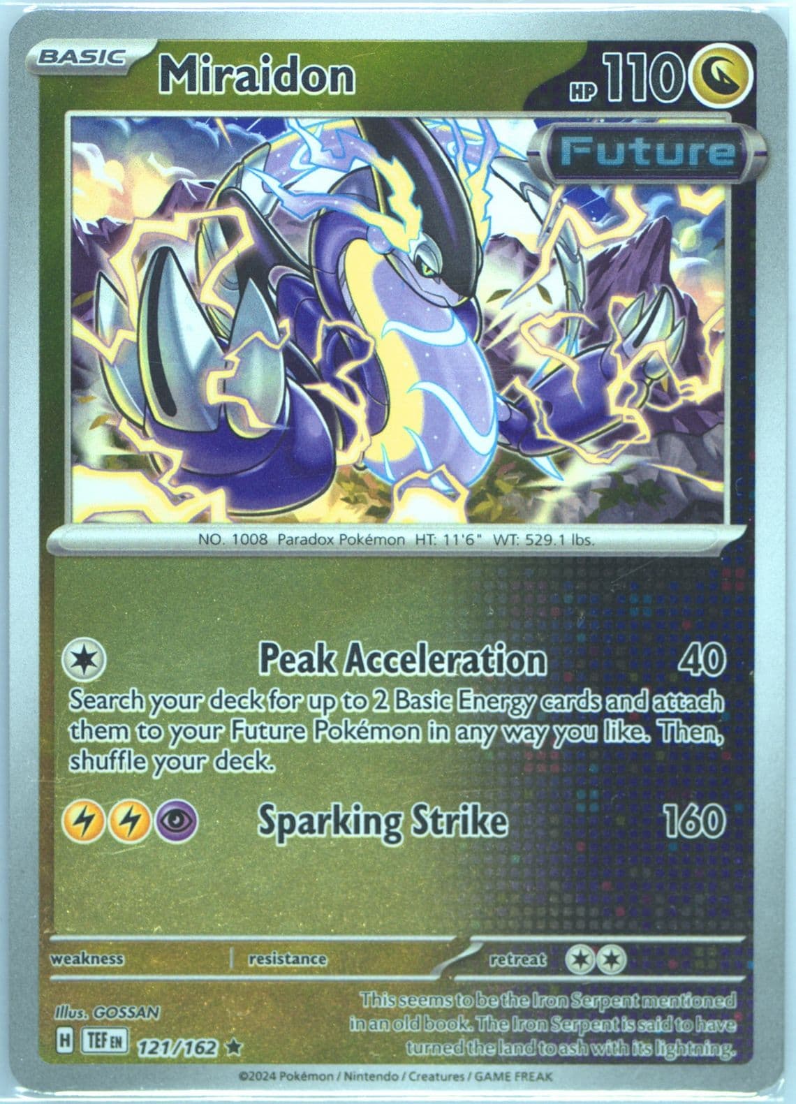 Miraidon Reverse Holo (121) 2024 Pokemon Tef EN-Temporal Forces