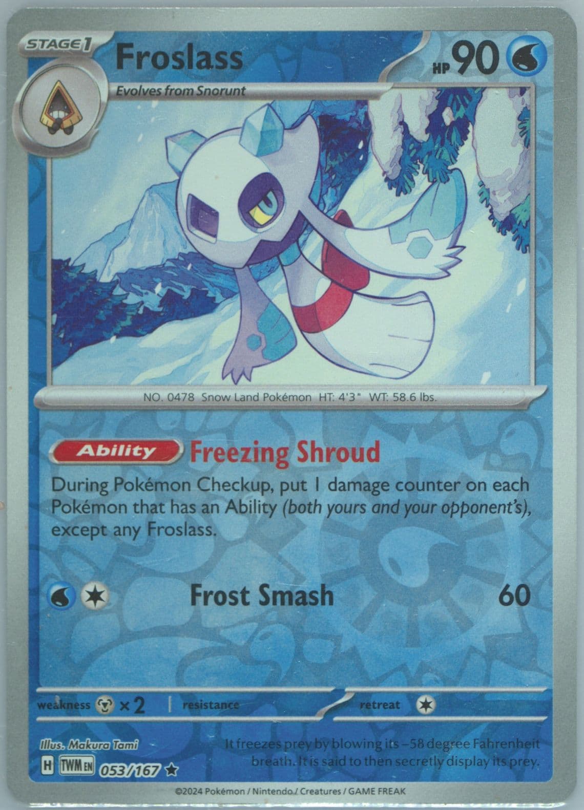 Froslass Reverse Holo (053) 2024 Pokemon Twm EN-Twilight Masquerade