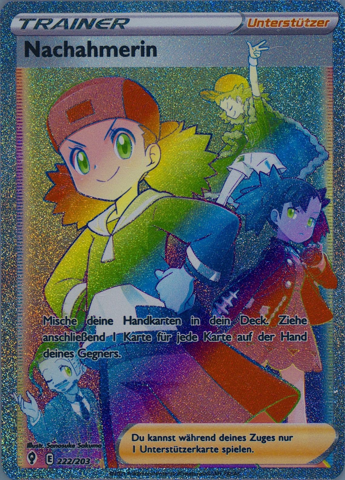 Full Art/Nachahmerin German-Secret (222) 2021 Pokemon Sword & Shield Evolving Skies