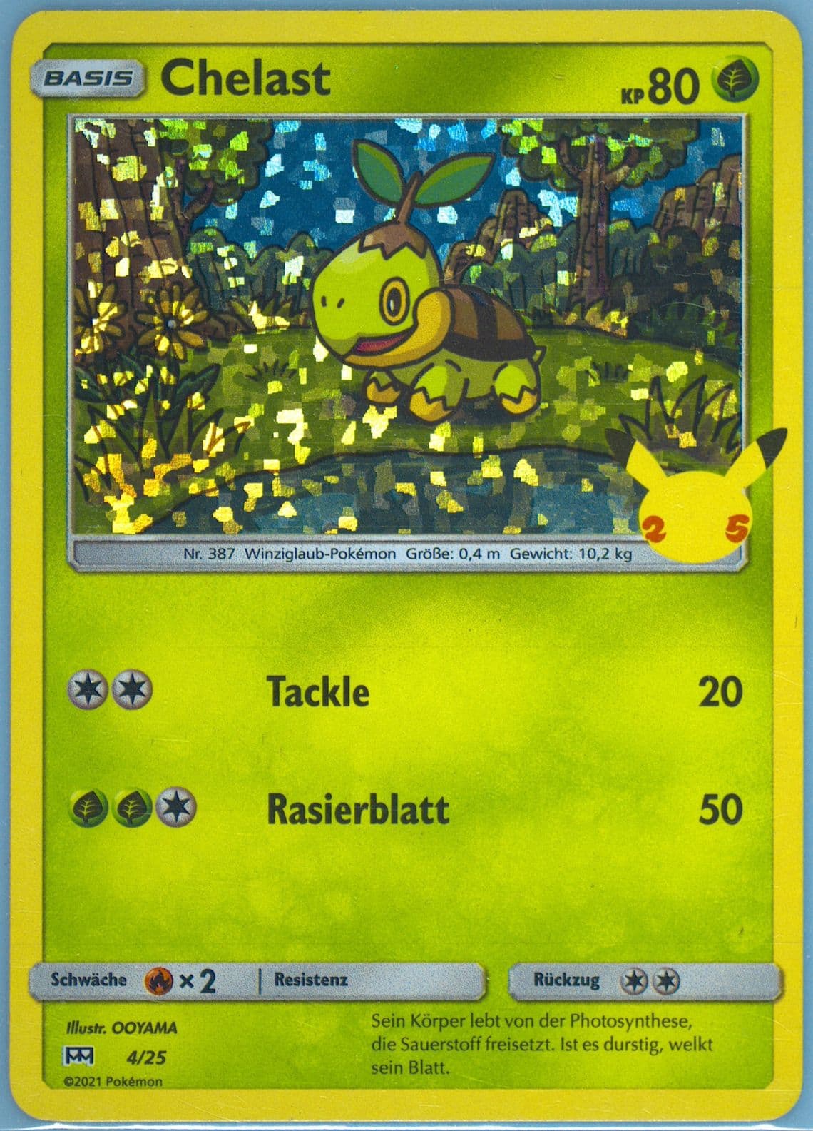 Chelast-Holo German (4) 2021 Pokemon Mcdonald's Collection