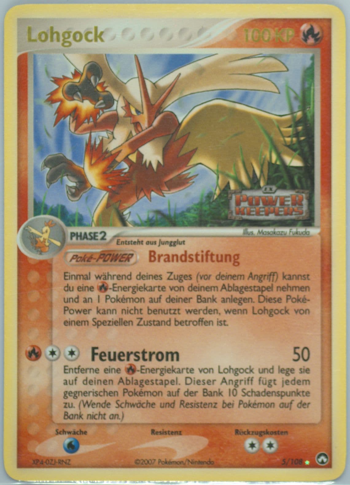 Lohgock-Reverse Foil German (5) 2007 Pokemon EX Power Keepers