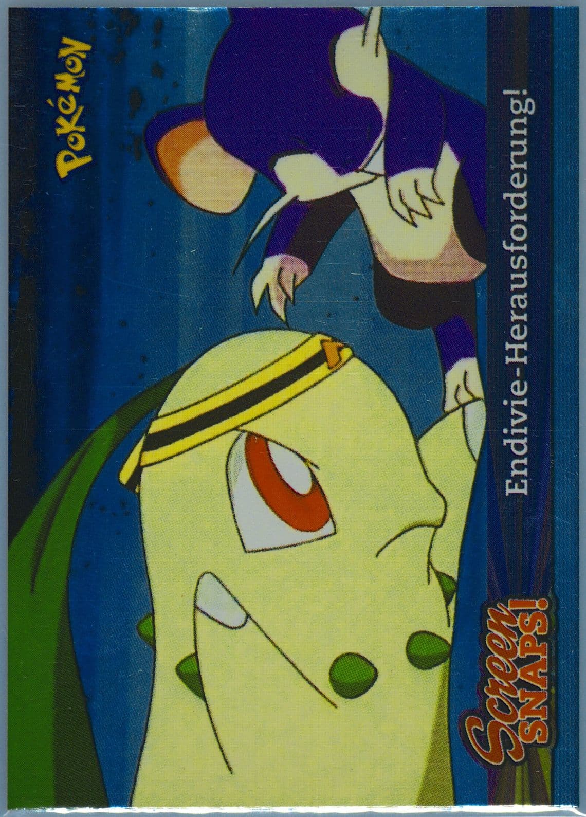 Chikorita Challenge! Foil-German (4) 2001 Topps Pokemon Johto Series 3 Screen Snaps!