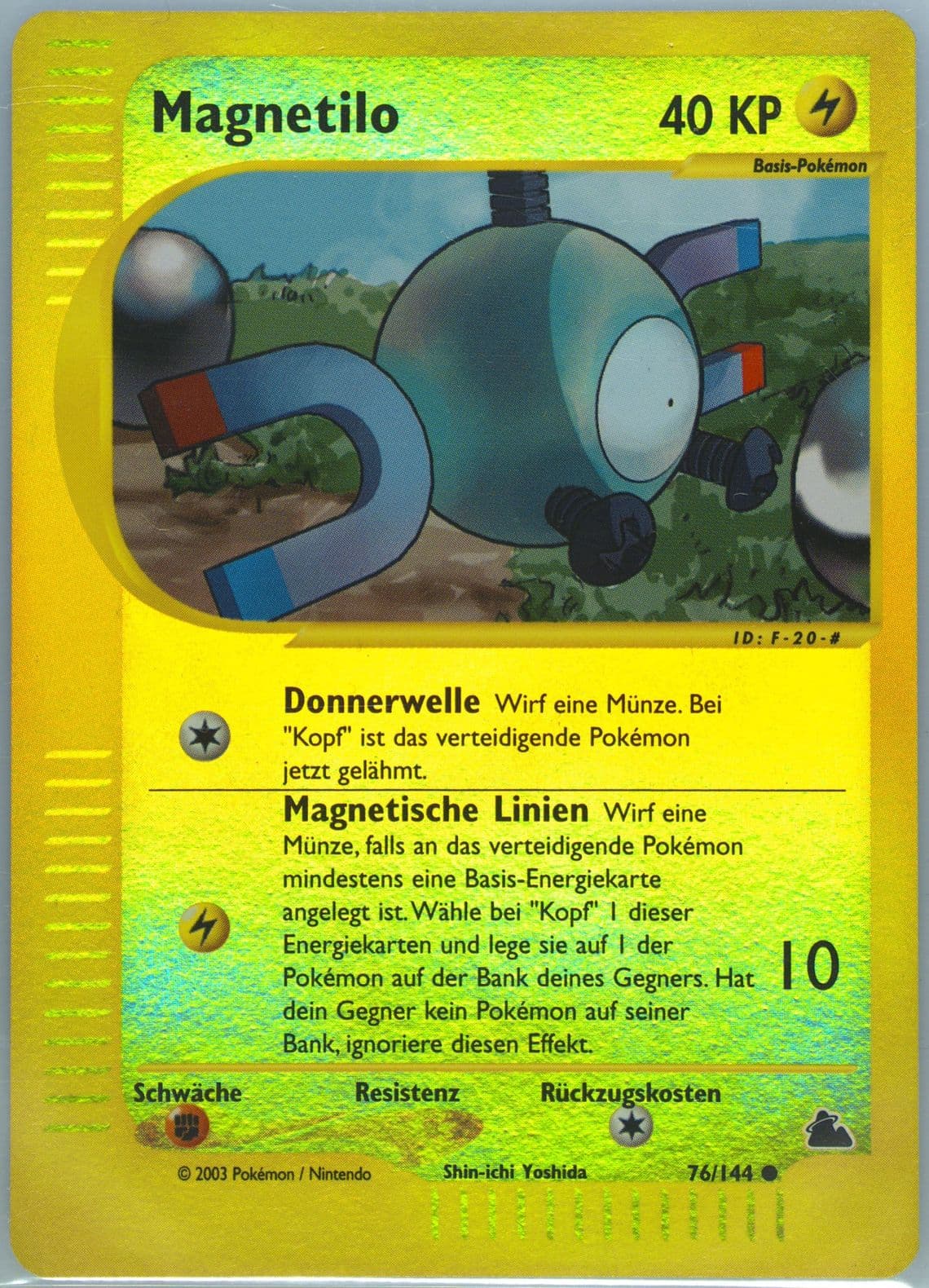 Magnetilo-Reverse Foil German (76) 2003 Pokemon Skyridge