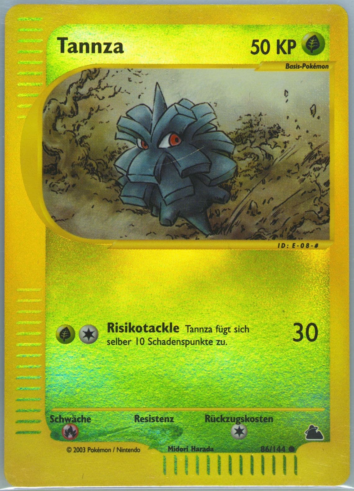 Tannza-Reverse Foil German (86) 2003 Pokemon Skyridge