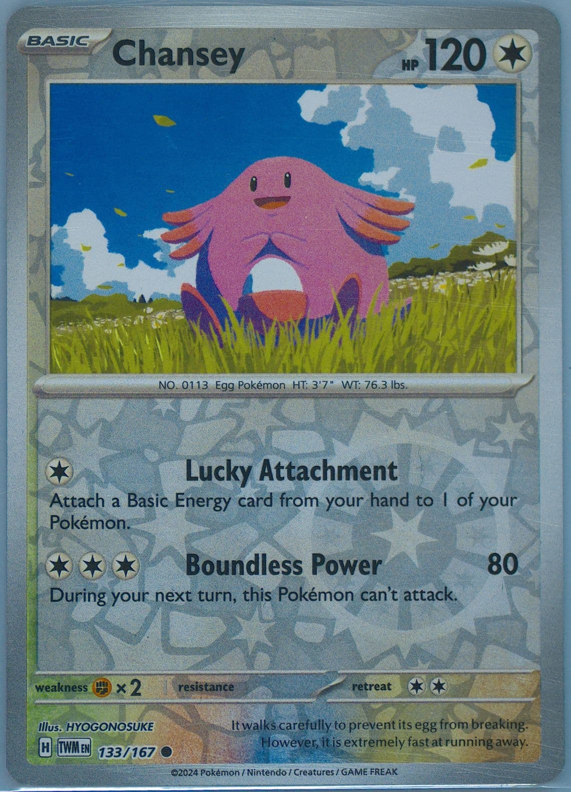 Chansey Reverse Holo (133) 2024 Pokemon Twm EN-Twilight Masquerade