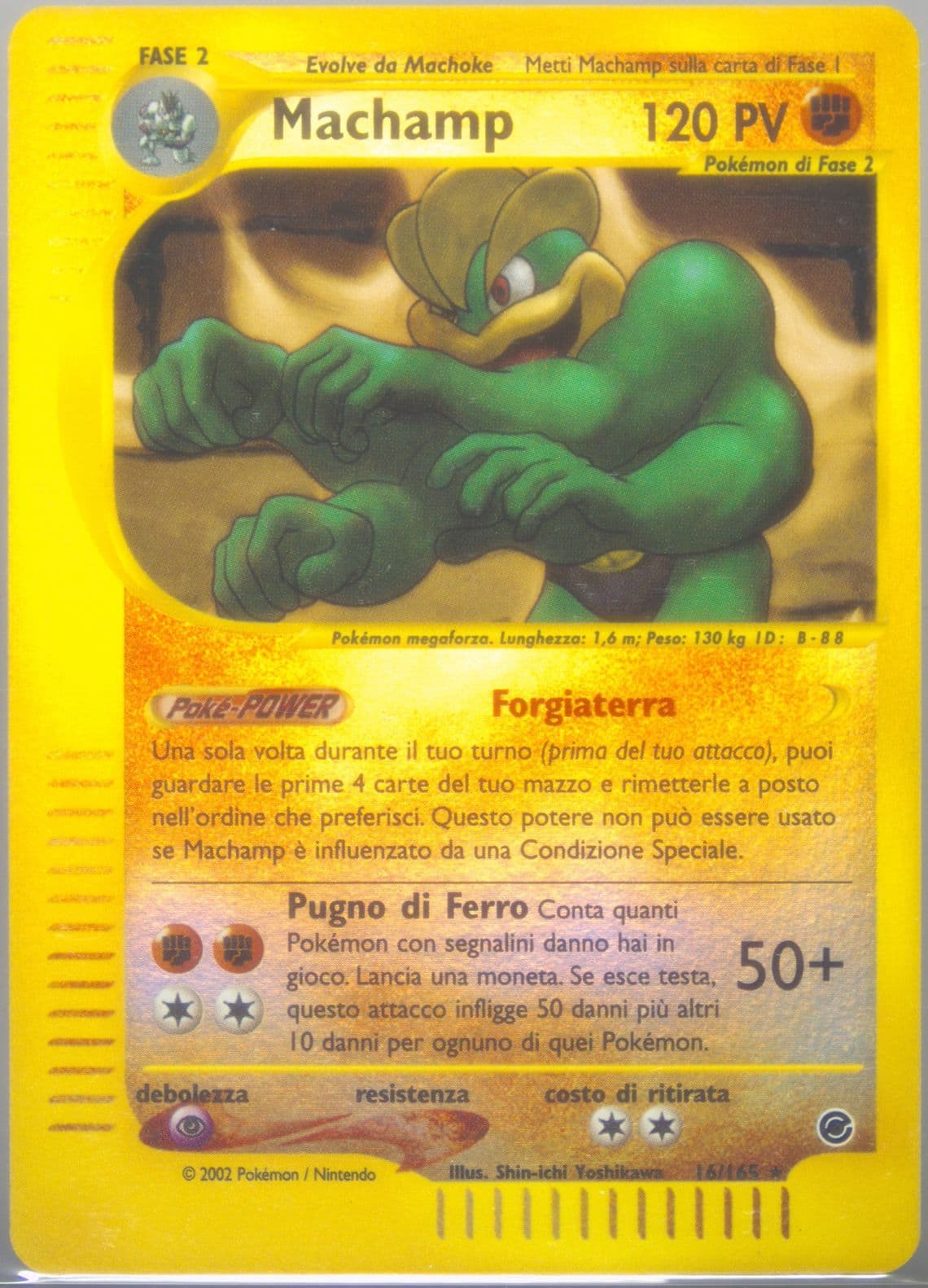 Machamp-Reverse Foil Italian (16) 2002 Pokemon Expedition