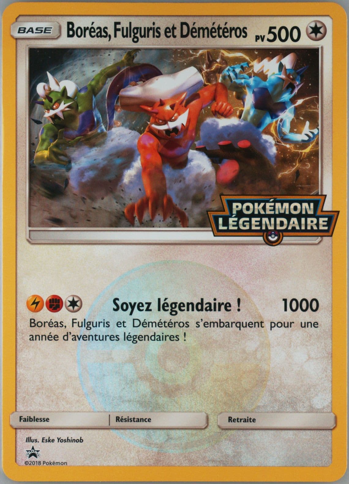 Boreas, Fulguris ET Demeteros Boreas GX/Fulguris GX Box-Jumbo-French 2018 Pokemon SM Black Star Promo