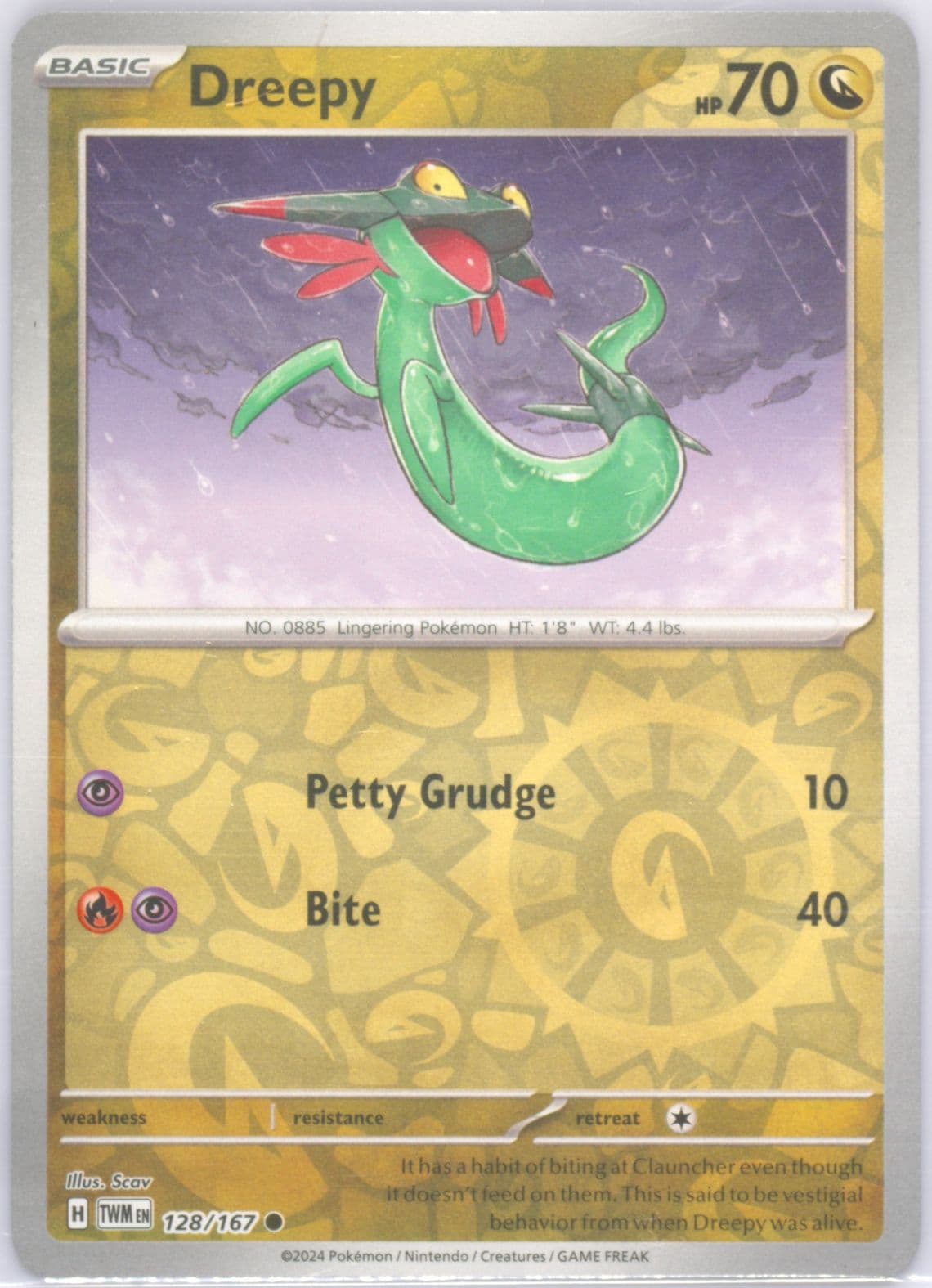 Dreepy Reverse Holo (128) 2024 Pokemon Twm EN-Twilight Masquerade