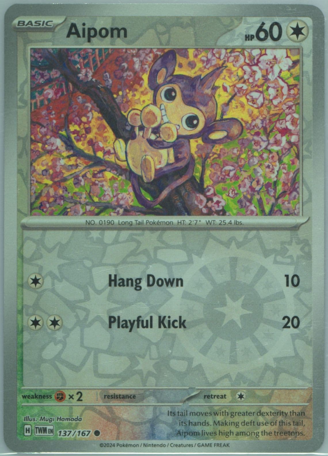 Aipom Reverse Holo (137) 2024 Pokemon Twm EN-Twilight Masquerade