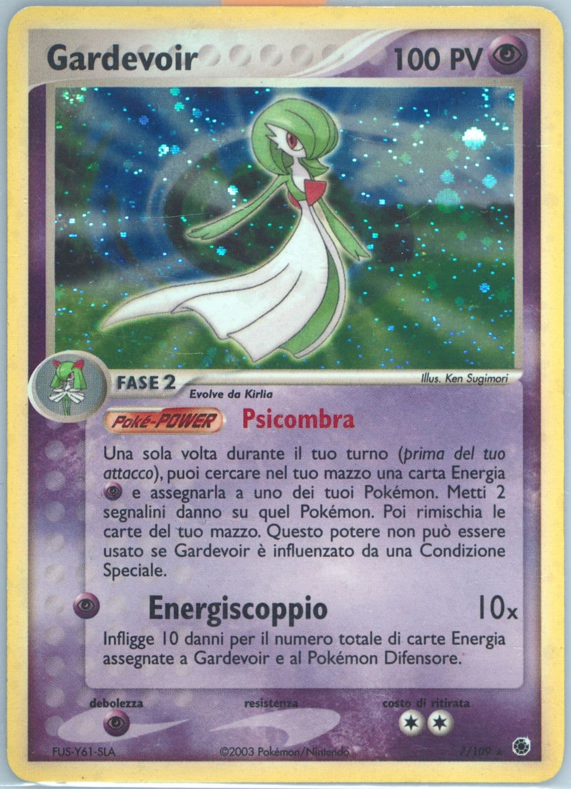 Gardevoir-Holo Italian (7) 2003 Pokemon EX Ruby & Sapphire