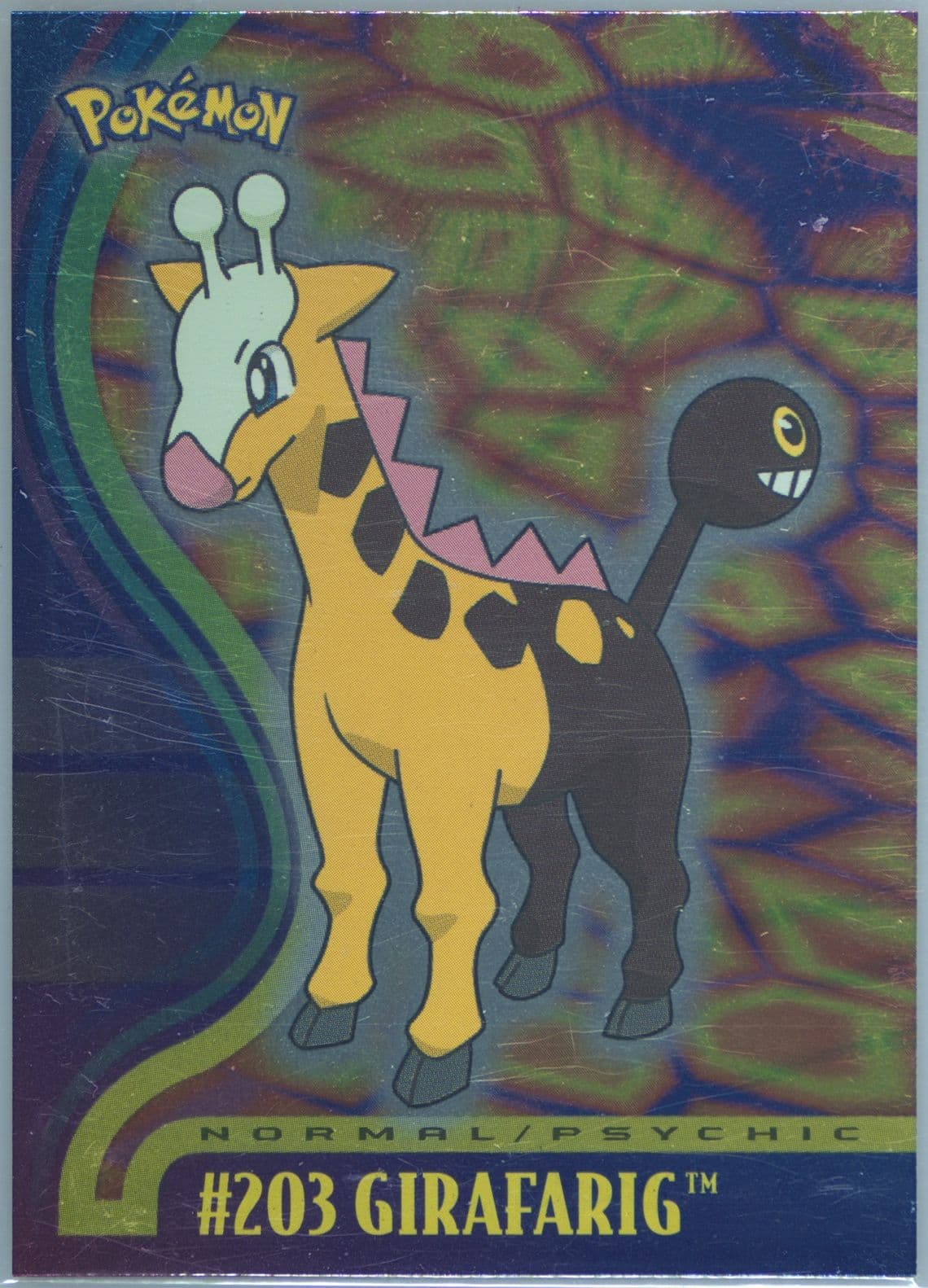 Girafarig Foil (203) 2001 Topps Pokemon Johto Series 1