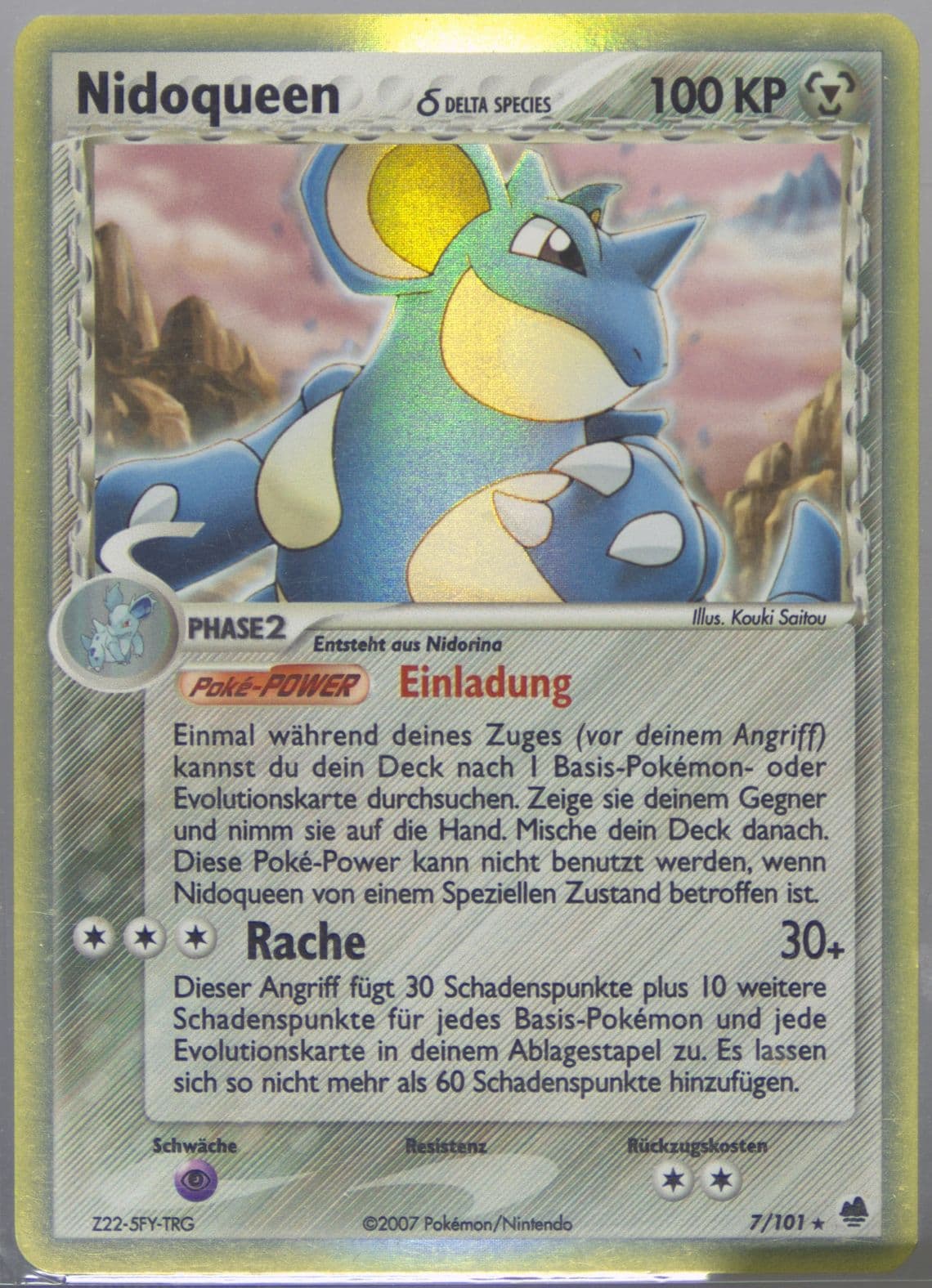 Nidoqueen-Holo German (7) 2006 Pokemon EX Dragon Frontiers