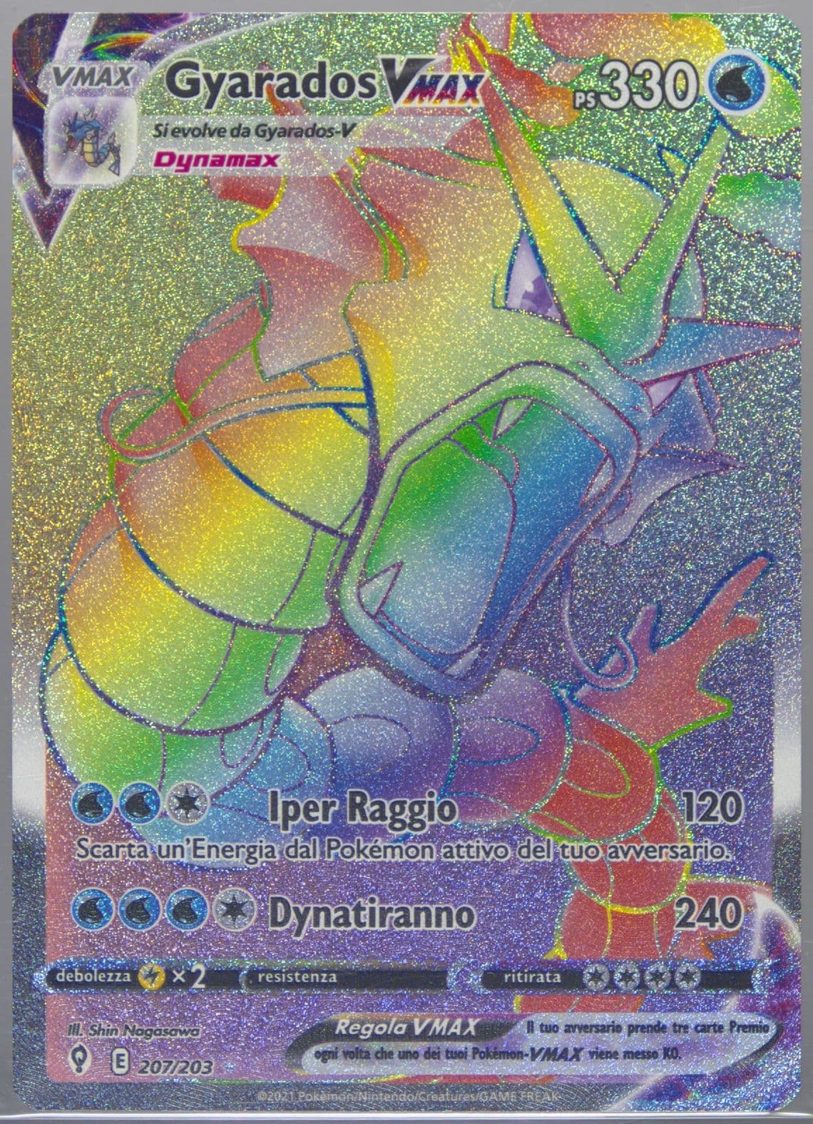 Full Art/Gyarados Vmax Italian-Secret (207) 2021 Pokemon Sword & Shield Evolving Skies