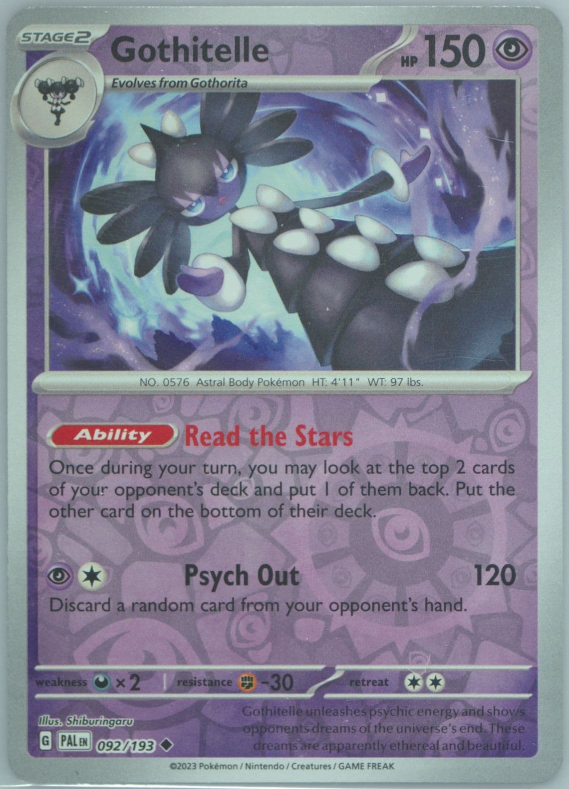 Gothitelle Reverse Holo (092) 2023 Pokemon Pal EN-Paldea Evolved