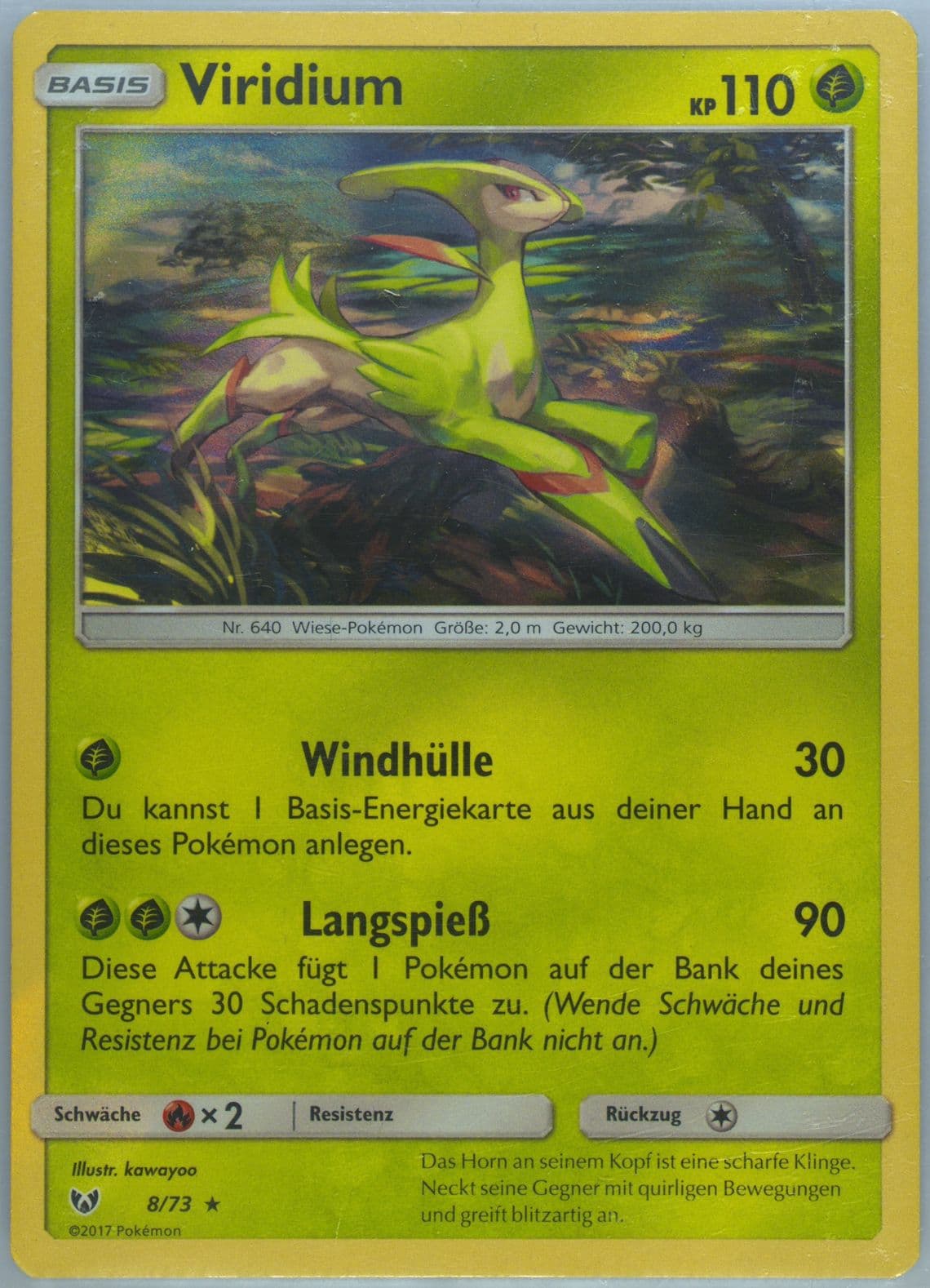 Viridium-Holo German (8) 2017 Pokemon Sun & Moon Shining Legends