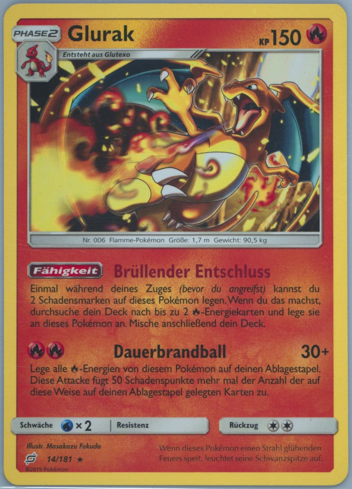 Glurak German (14) 2019 Pokemon Sun & Moon Team Up