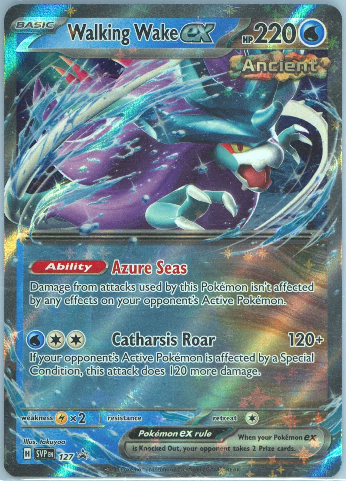 Walking Wake EX Paradox Clash Tin (127) 2024 Pokemon Svp EN-SV Black Star Promo