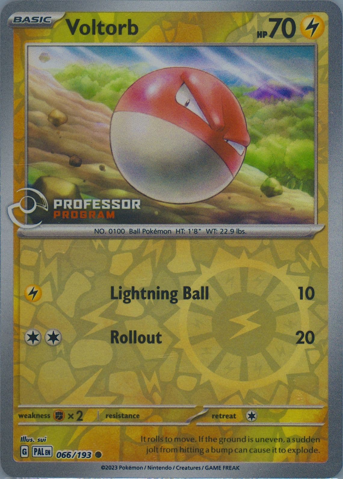 Voltorb (066) 2023 Pokemon Professor Program Promos