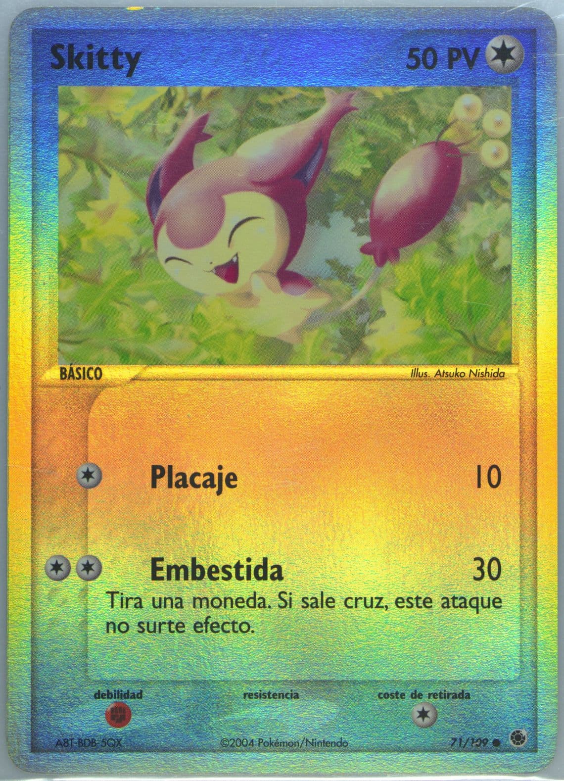 Skitty-Reverse Foil (71) 2004 Pokemon Spanish EX Ruby & Sapphire