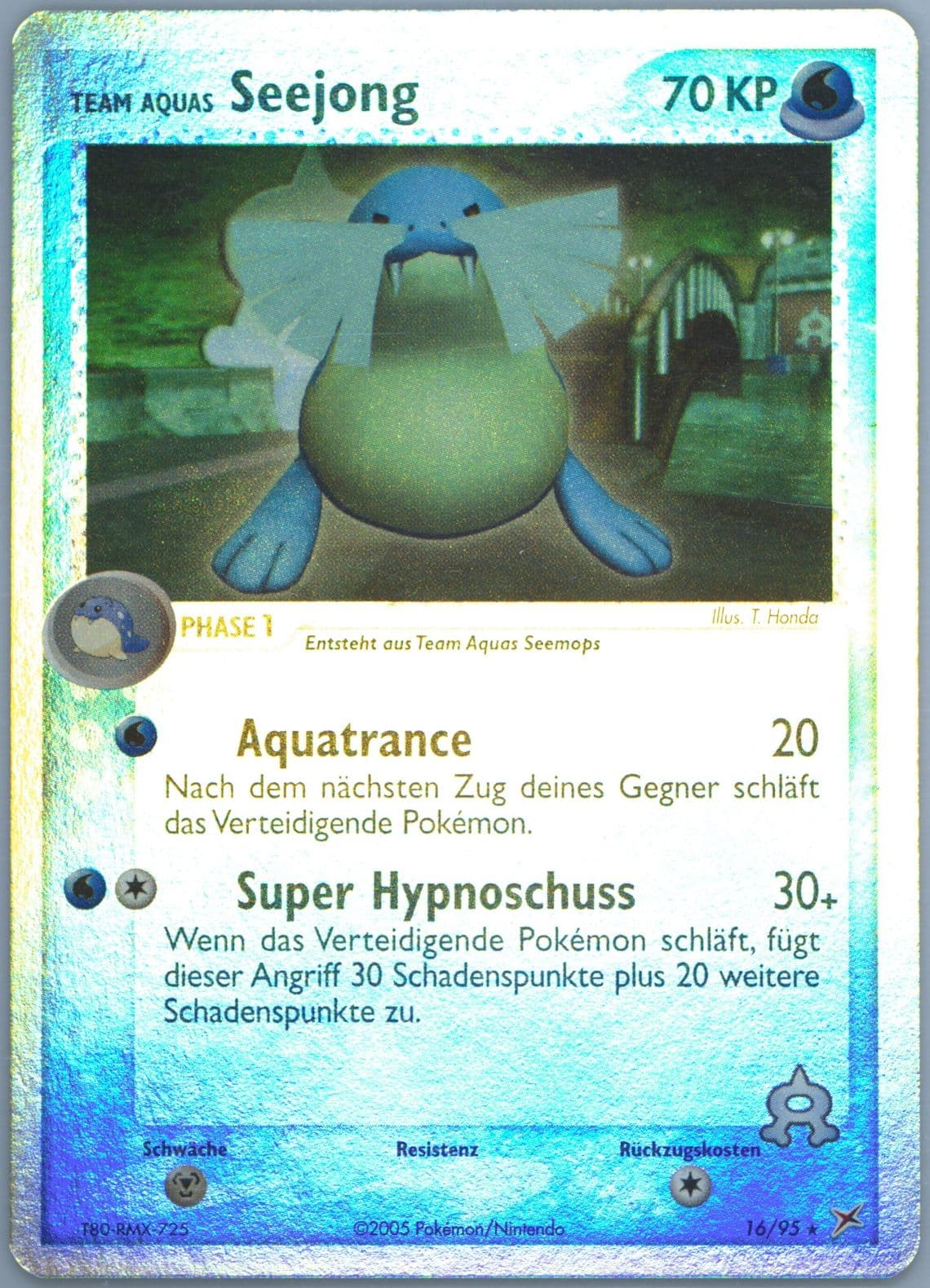 Team Aquas Seejong-Reverse Foil (16) 2005 Pokemon German EX Team Magma VS Team Aqua