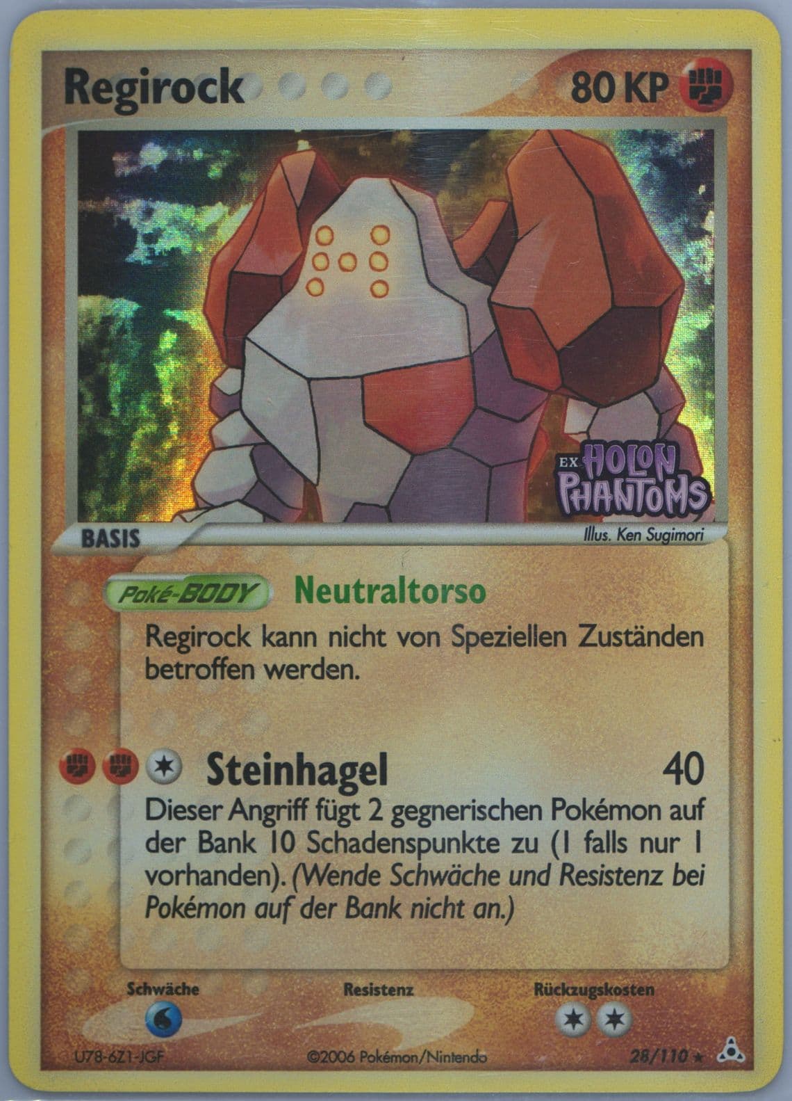 Regirock-Reverse Foil German (28) 2006 Pokemon EX Holon Phantoms