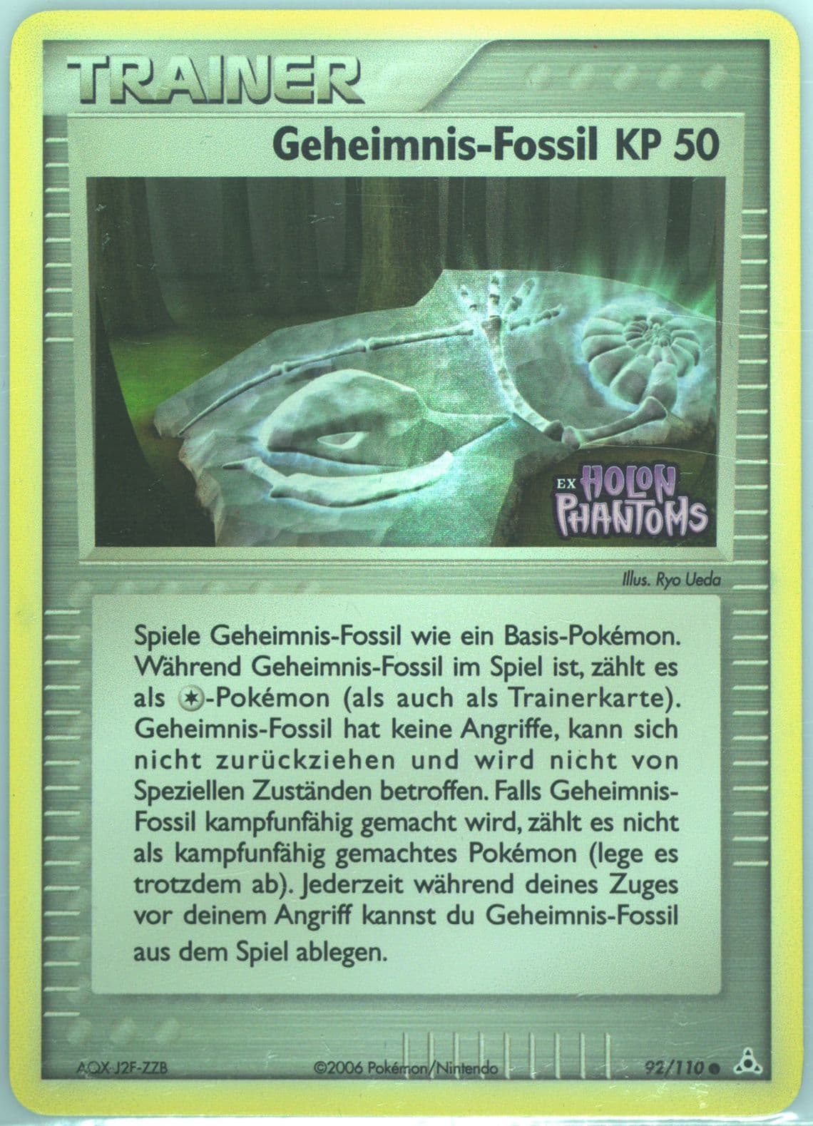 Geheimnis-Fossil-Reverse Foil German (92) 2006 Pokemon EX Holon Phantoms