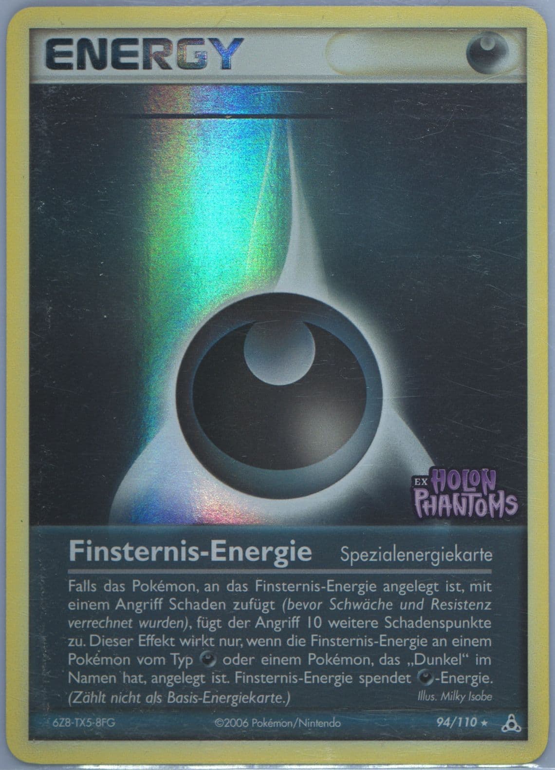 Finsternis-Energie-Reverse Foil German (94) 2006 Pokemon EX Holon Phantoms