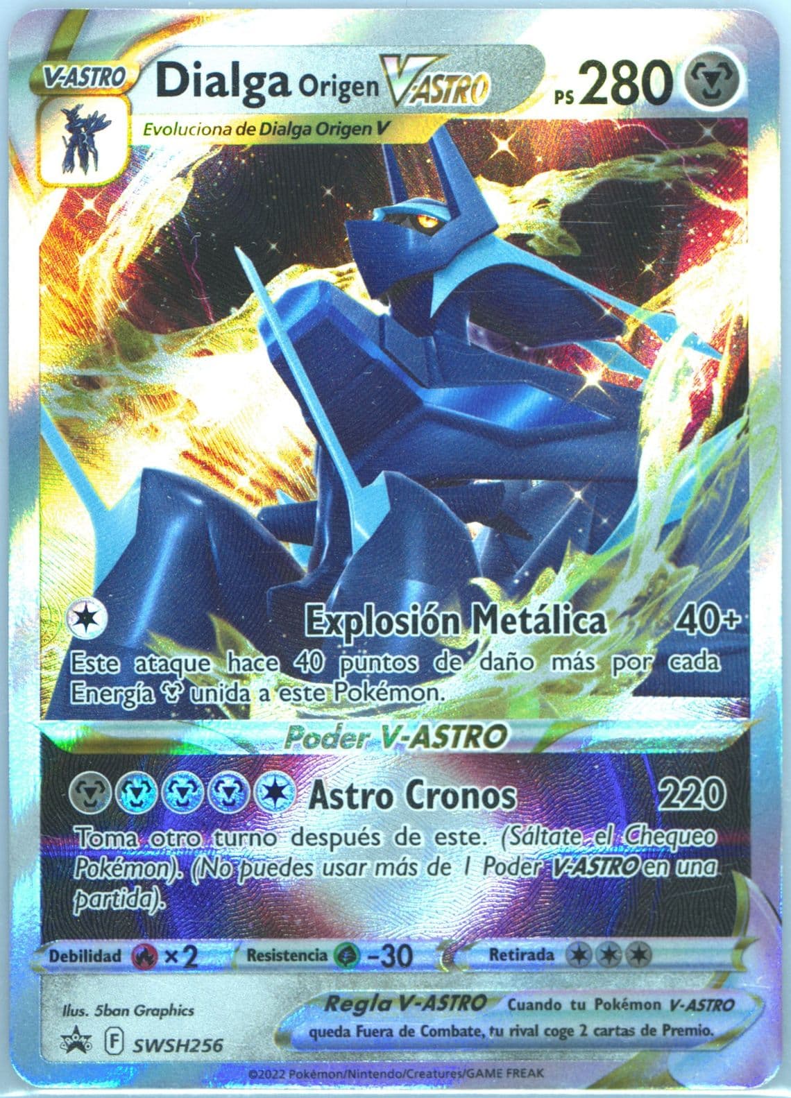 Dialga Origen Vastro Origin Forme Dialga Vstar Premium Collection-Spanish (256) 2022 Pokemon Swsh Black Star Promo