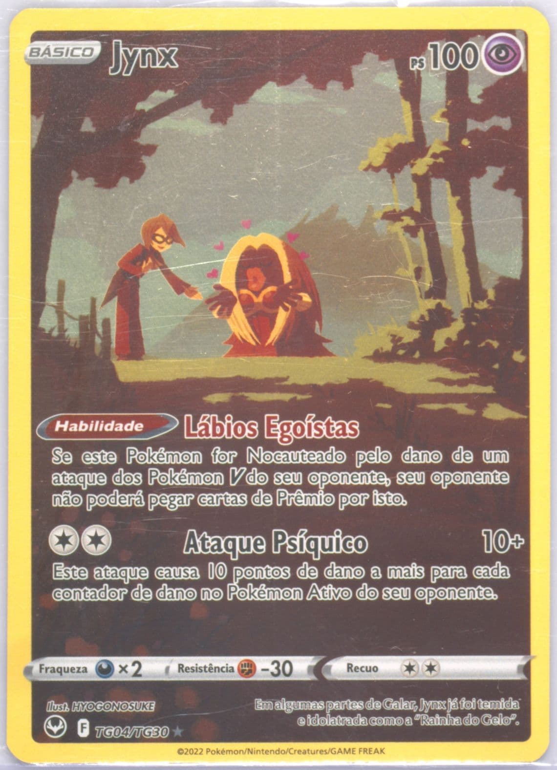 Full Art/Jynx Portuguese (TG04) 2022 Pokemon Sword & Shield Silver Tempest