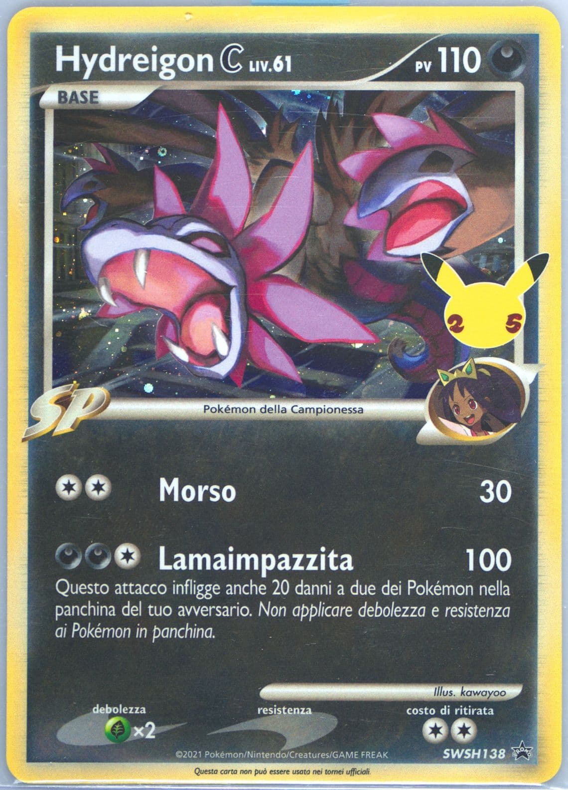 Hydreigon C-Holo Celebrations Collection-Italian (138) 2021 Pokemon Swsh Black Star Promo