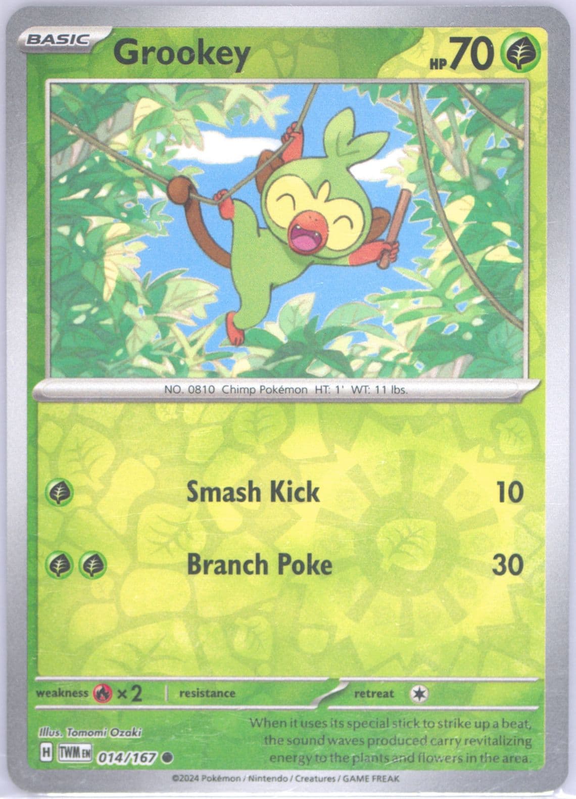 Grookey Reverse Holo (014) 2024 Pokemon Twm EN-Twilight Masquerade